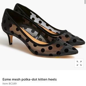 J Crew Polka Dot Esme Kitten Heels